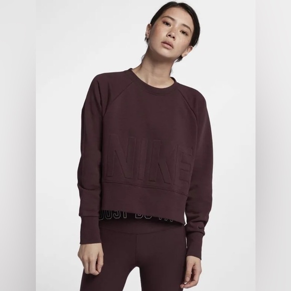 Nike Dri Fit Embossed Crop Sweatshirt - Picture 4 of 7